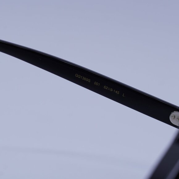 Gucci GG1369S 001 Sunglasses Black Square Frame, Grey Lenses main image 4